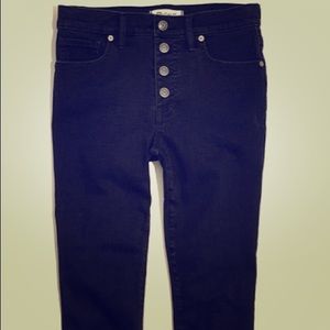 Madewell black 9-inch high rise button fly jeans
